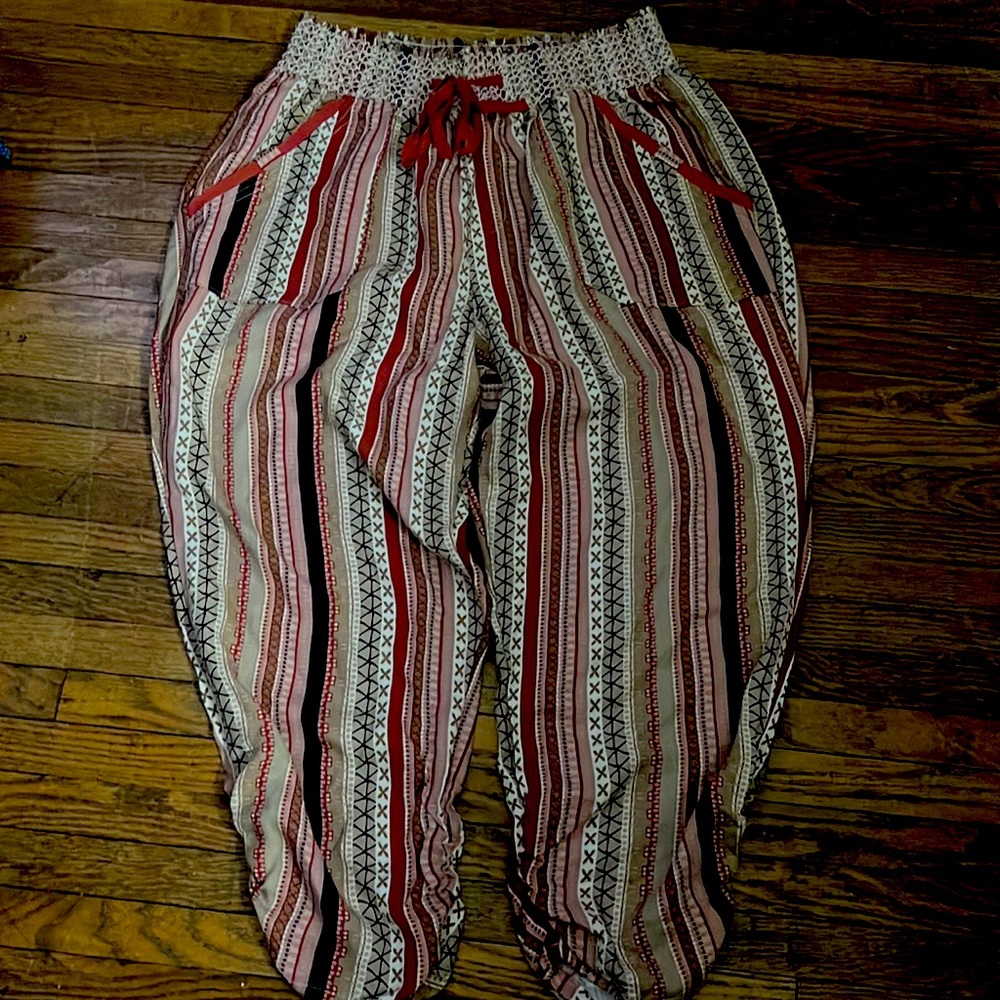 Boho high waisted linen pants